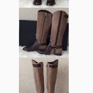 Two tone brown riding boots